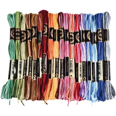CABODYALS 18 Skeins Colorful Embroidery Thread