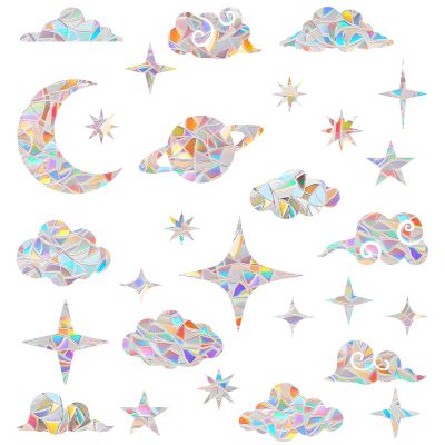 DOPENSPI 28-Piece Prisma Window Stickers