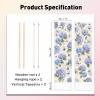 PLIGREAT 2 Pack Vertical Tapestry with Hydrangeas and Butterflies view 2