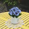 Realistic Silk Outdoor Flowers with Five Forked Pansies view 3