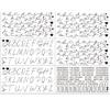 PLIGREAT 6 Sheets Elegant Font Letter Transfer Stickers view 1