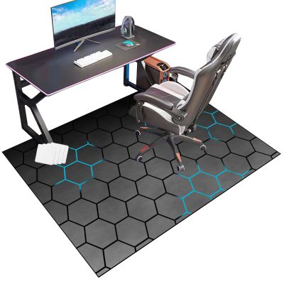 RxueSug Desk Chair Mat, Gaming Chair Rug for Hard Floors and Carpet, 160 x 180 cm