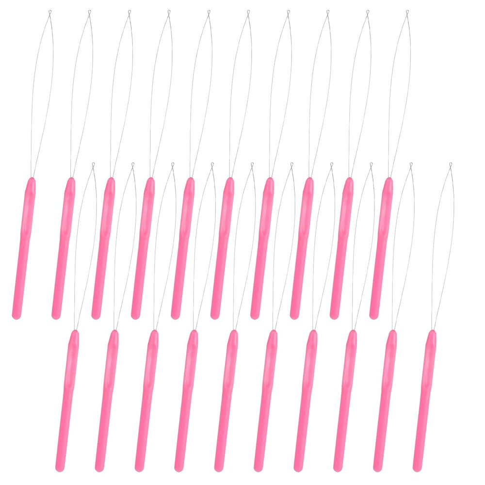 20 Hair Extension Loops with Hook Tool