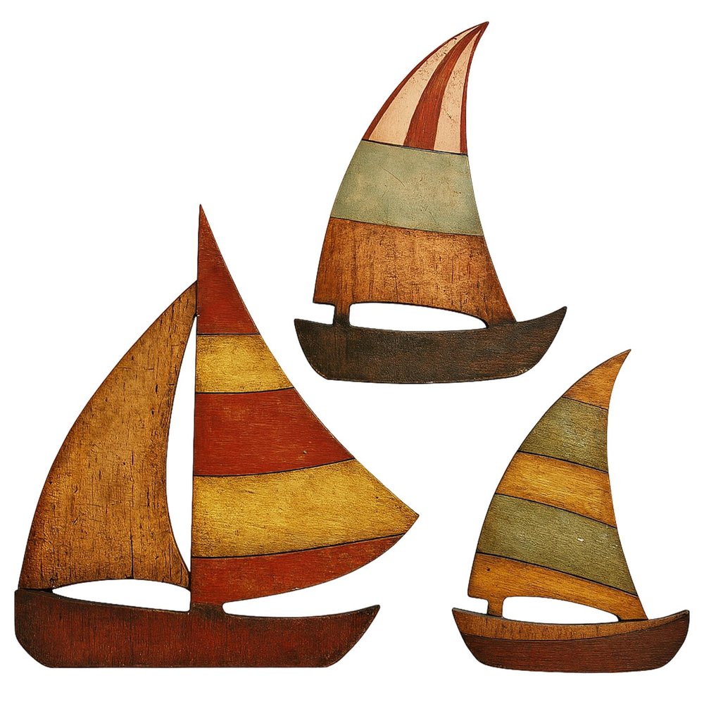 MOAZIFI Maritime Decor, Fisherman Net Decor, 3 Pieces