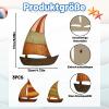 MOAZIFI Maritime Decor, Fisherman Net Decor, 3 Pieces view 2
