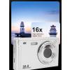 VELATEMOR 4K Digital Camera, 50 MP, 2.8-Inch Display, 16x Zoom, Silver view 2
