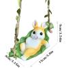 FriendshipHome Hanging Bunny Garden Statue in Hammock, Resin view 2