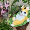 FriendshipHome Hanging Bunny Garden Statue in Hammock, Resin view 4