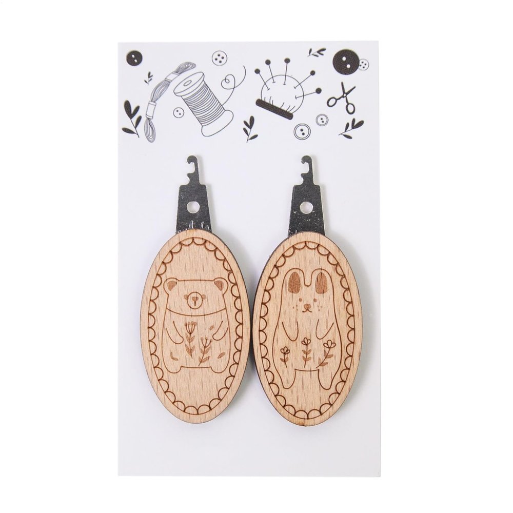 Needle Threaders - 2 Piece Craft Accessory with Animal Design