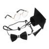 1-Piece Pet Graduation Costume Set with Black Felt Cap view 1