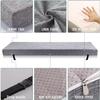 5 cm Thick Outdoor Bench Cushion, Removable Non-Slip Seat Pad, Light Gray, 150 x 35 x 5 cm view 4