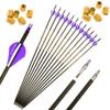 12-Pack 25-Inch 800 Spine Carbon Arrows with Removable Tips, Purple view 1