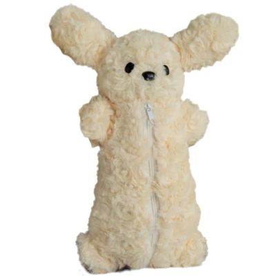 Tsffae Cartoon Animal Plush Dog Pencil Case, Large Capacity