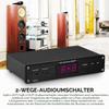 Nobsound Audio Splitter Switch Box: 2-Way Speaker/Amplifier Selector with Remote, 300 W Hi-Fi Hub for A/B Testing, Gold-Plated Connectors, Aluminum Housing (DC 12 V/USB Powered) view 2