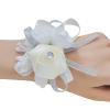 uikios Handmade Silk Flower Wedding Wrist Corsage view 1