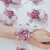 uikios Handmade Silk Flower Wedding Wrist Corsage view 3