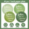 EVYIENEN 48-Pack Green Paper Plates view 3