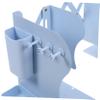 ERINGOGO Adjustable Bookend with Pen Holder and Hooks, Expandable, Foldable, Ice Blue view 3