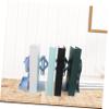 ERINGOGO Adjustable Bookend with Pen Holder and Hooks, Expandable, Foldable, Ice Blue view 4