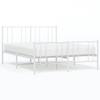 Lauuoeriau Home & Garden Metal Bed Frame with Footboard, White, 135 x 190 cm view 2