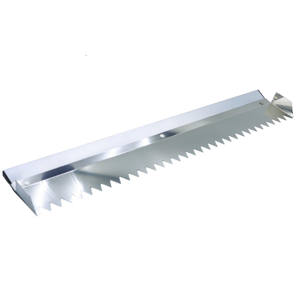 Large Tile Trowel, 24-Inch Stainless Steel Mason's Trowel with Square Notch (Pointed Teeth/75 cm)