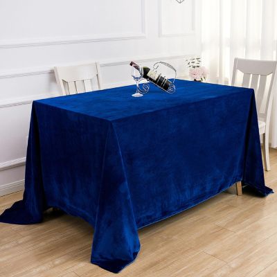 PHLCF Fleece Tablecloth, 200 x 240 cm, Dark Blue, Wrinkle-Resistant, Washable