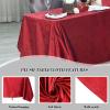 PHLCF Fleece Tablecloth, 200 x 240 cm, Dark Blue, Wrinkle-Resistant, Washable view 3