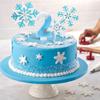 Glitter Number 2 Candle with Snowflake Decor view 4