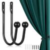 2-Pack Metal Curtain Holdbacks, U-Shape view 1
