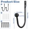 2-Pack Metal Curtain Holdbacks, U-Shape view 2