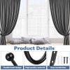 2-Pack Metal Curtain Holdbacks, U-Shape view 3