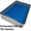 304 Stainless Steel Sterilization Box with Silicone Mat, Removable Lid and Adjustable Handle, 17.7 x 11.8 x 2.8 in (45 x 30 x 7 cm) view 4