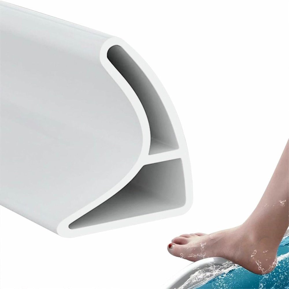 LYJYUJIE Folding Shower Water Dam, 1.77-Inch-High Water Retention Barrier