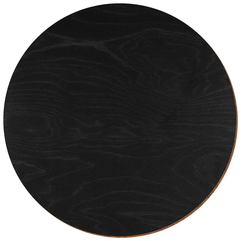 Anthracite Wood Circles for Décor and Crafts, 3–50 cm, Double-Sided, 3 mm Birch Plywood, 40 cm, Pack of 100