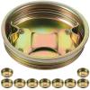 10 Galvanized Iron Drum Plugs, Gold-Tone view 1