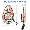 VAPOKF Table Tennis Paddle Case, Blooming Peony, with Pocket for 45 Balls view 4