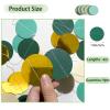 4-Pack Round Paper Garland - Forest Green Glitter view 2