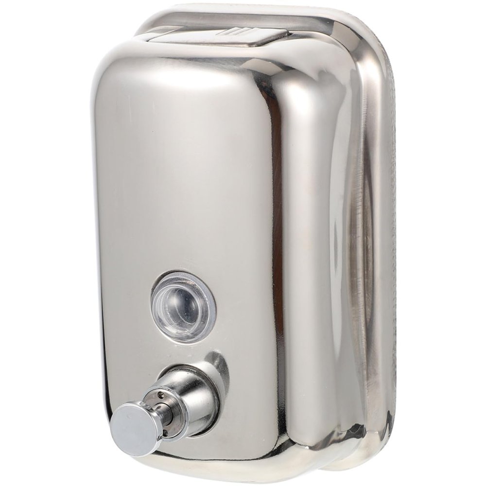 Ciieeo 1000 ml Manual Stainless Steel Soap Dispenser with Smooth Pump, Wall-Mounted