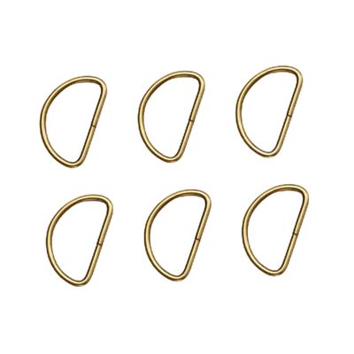 Angoily 20pcs Metal D-Ring Half-Moon Shaped Bag Rings