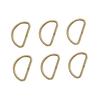 Angoily 20pcs Metal D-Ring Half-Moon Shaped Bag Rings view 1