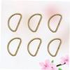 Angoily 20pcs Metal D-Ring Half-Moon Shaped Bag Rings view 2