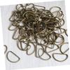 Angoily 20pcs Metal D-Ring Half-Moon Shaped Bag Rings view 3