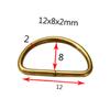 Angoily 20pcs Metal D-Ring Half-Moon Shaped Bag Rings view 4