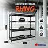 PROREGAL RHINO Extra-Wide Heavy-Duty Shelving Unit, Black, 180 x 200 x 60 cm, 500 kg per Shelf view 2