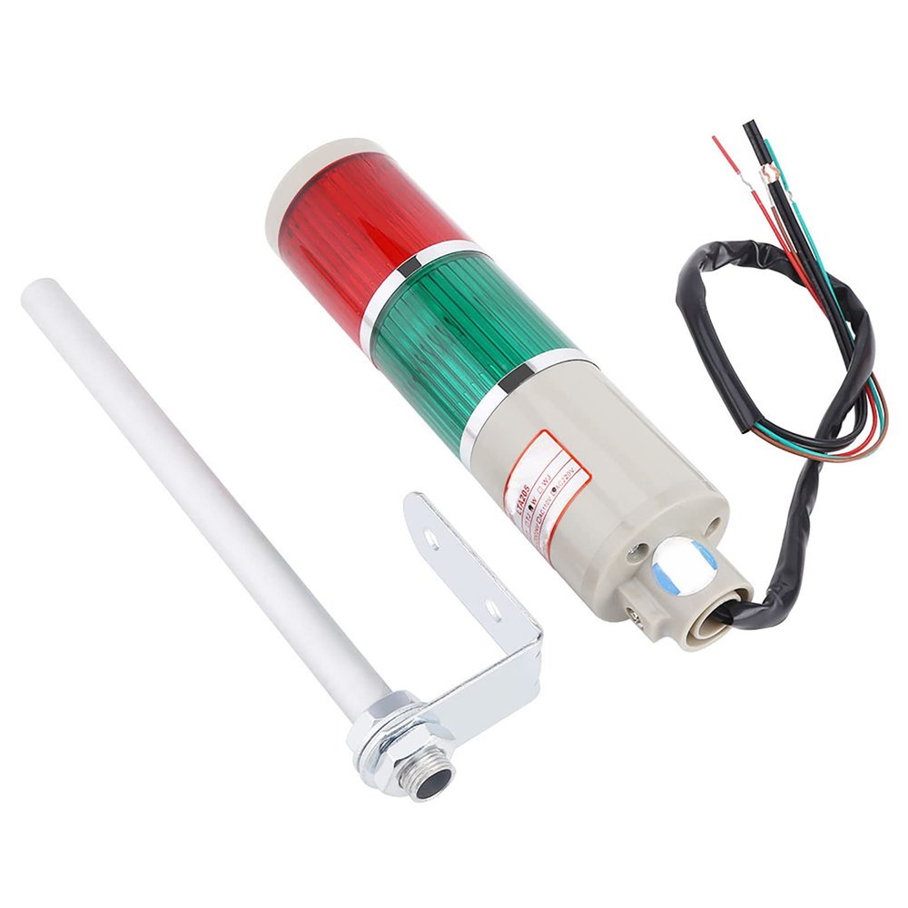 Hyuduo Flashing Alarm Beacon Light for Red/Green Bulbs, 220V