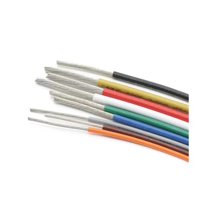 LDHNFBYV UL1332 PTFE Wire, 30–10 AWG, FEP-Insulated High-Temperature Electronic Cable, Yellow, 5 m, 20 AWG