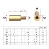 Generic M2 M2.5 M3 M4 M5 Hex Brass Standoffs for PCBs, Rack Bolts, Hex Threaded Columns, PCB Columns, Motherboard Standoff Screws (33 mm, 10 pcs, M4, 6 mm Thread) view 2