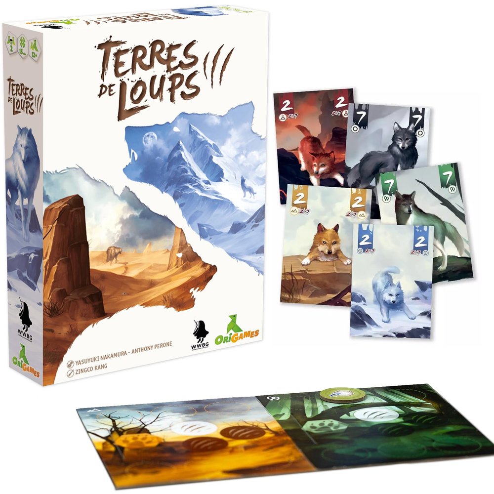 Origames Terres de Loups Board Game, French Version