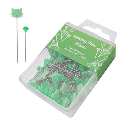 Straight Pins | 80-Piece Set for Sewing & Crafting