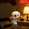 Car Decoration for Rearview Mirror - 2D Acrylic Skull Pair view 2